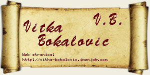 Vitka Bokalović vizit kartica